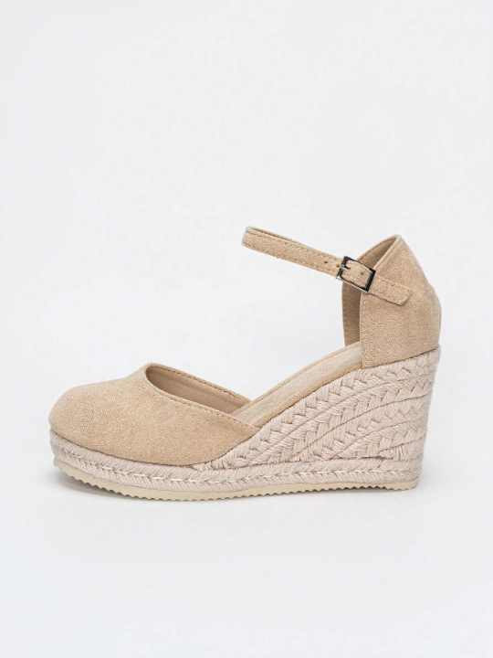 Women's Straw Woven Wedge Sandals With Peep Toe, Thick Sole, 2023 Spring And Summer New Arrivals