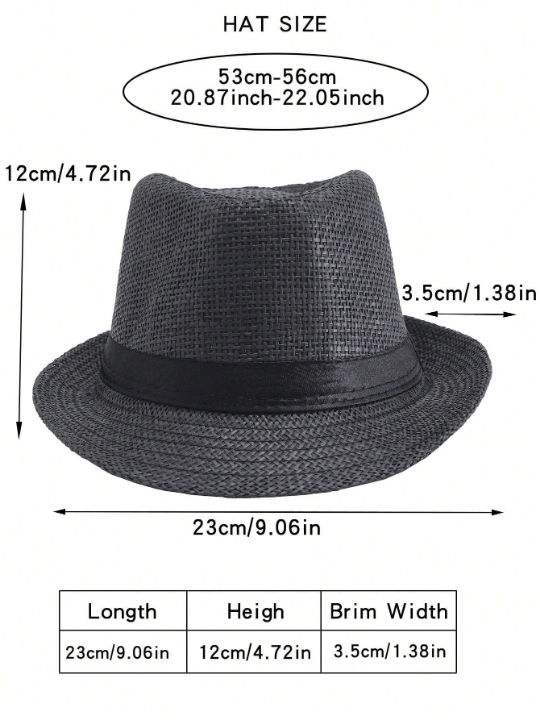 Breathable Linen Jazz Hat For Men, Suitable For Summer And Autumn, British Style Casual Fedora