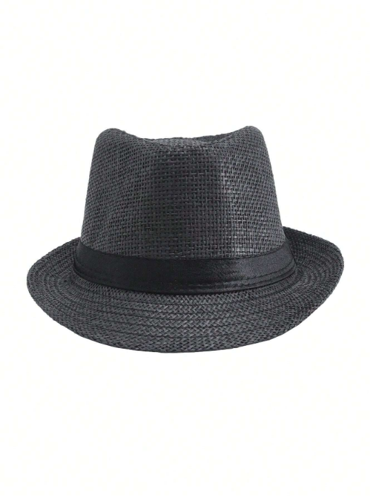 Breathable Linen Jazz Hat For Men, Suitable For Summer And Autumn, British Style Casual Fedora