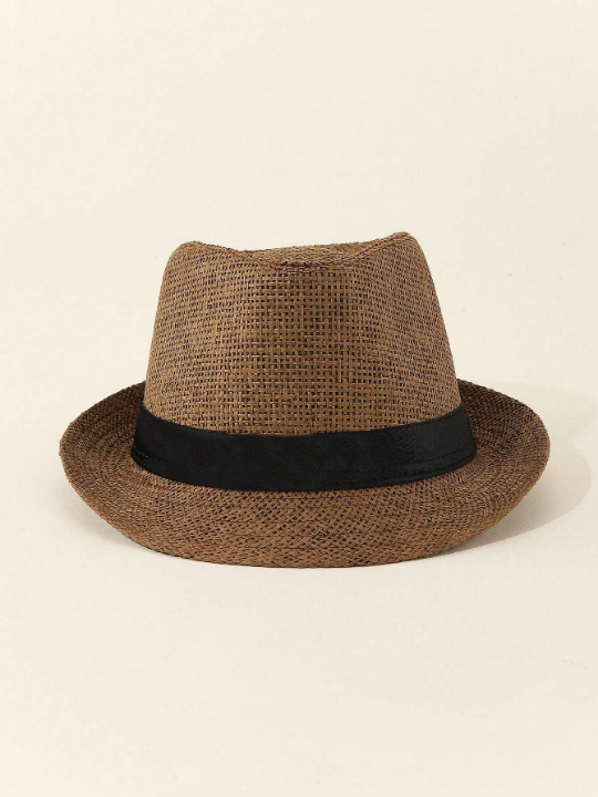 Summer And Autumn Linen Breathable Jazz Hat, British Casual Men's Top Hat