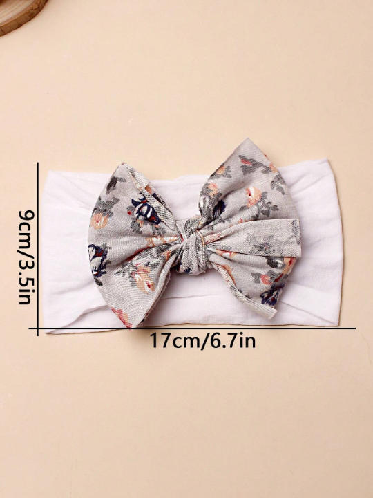 6pcs Spring Fashion Baby Nylon Decorative Headbands Suitable For Daily Wear