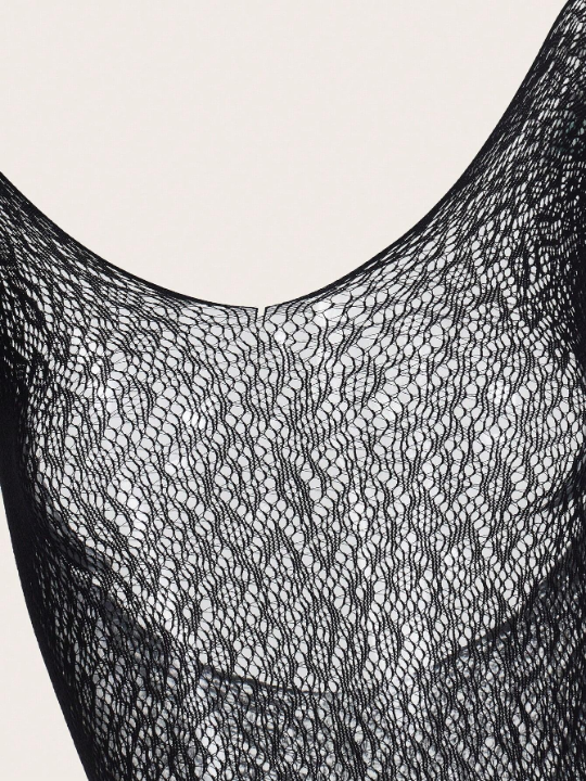 Hollow Out Lace Open Crotch Sexy Bodystocking