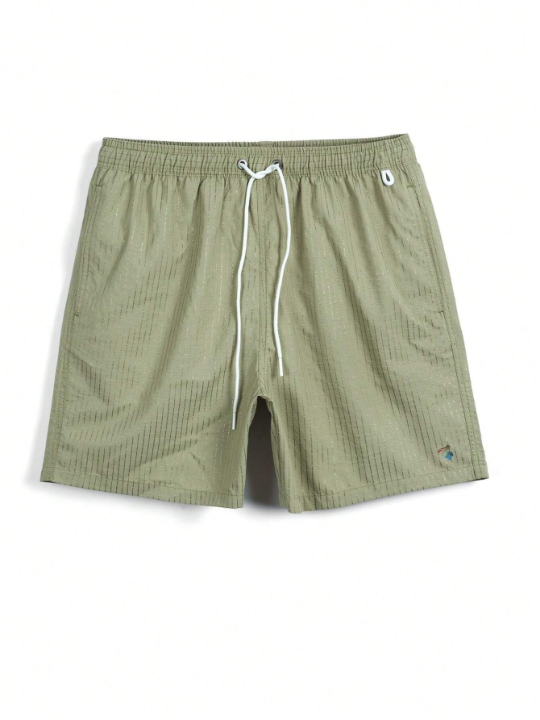 Men's Drawstring Waist Beach Shorts