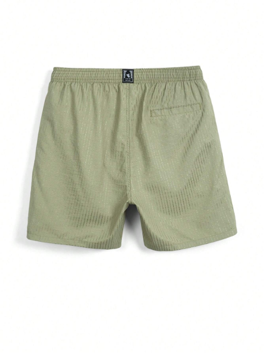 Men's Drawstring Waist Beach Shorts