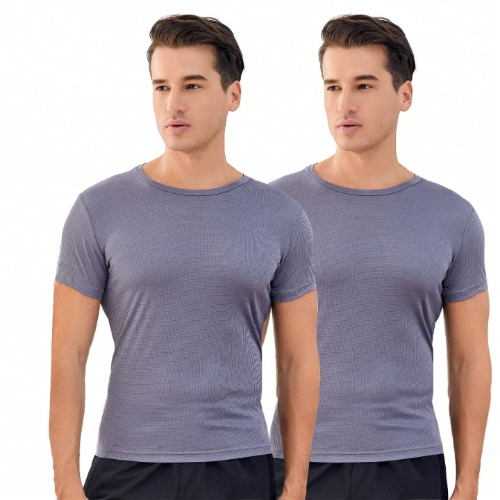 2pcs Men's Loose Fit Sportswear, Including Tank Top And Short Sleeve T-Shirt, Suitable For Sports Like Football, Basketball, Running, Fitness