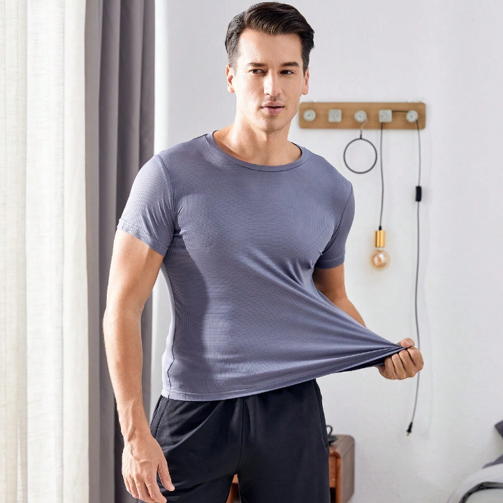 Men's 4pcs Sports Loose Fit Round Neck Short Sleeve T-Shirt Set Suitable For Gym, Football, Basketball, Running Training