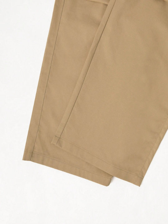 Manfinity Hypemode Men's Solid Color Wide-Leg Flip-Pocket Pants