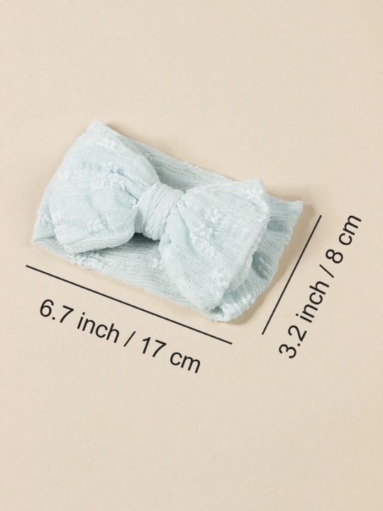 3pcs Baby & Toddler Soft And Breathable Embroidered Mesh Double Layered Bowknot Stretchy Headband