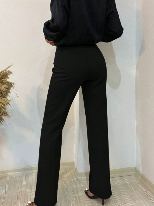 Frenchy High Waist Flared Trousers