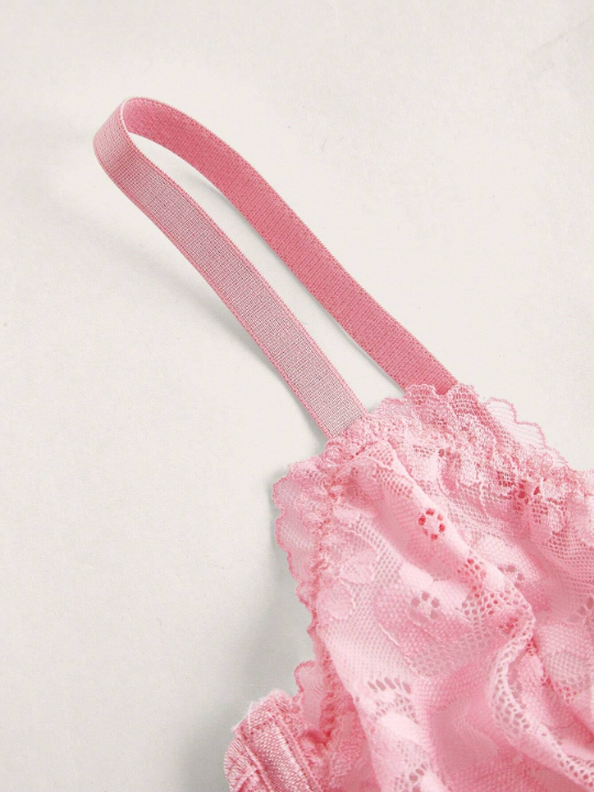 Ladies' Sexy Lace Decorated Lingerie Nightgown