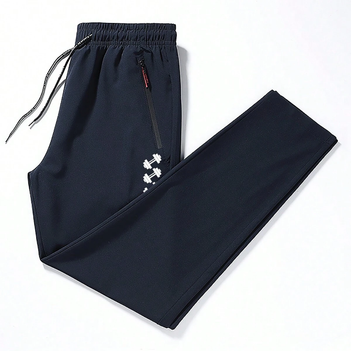 Men's Quick Dry Sports Pants With Ice Silk & Cargo Pocket For Summer