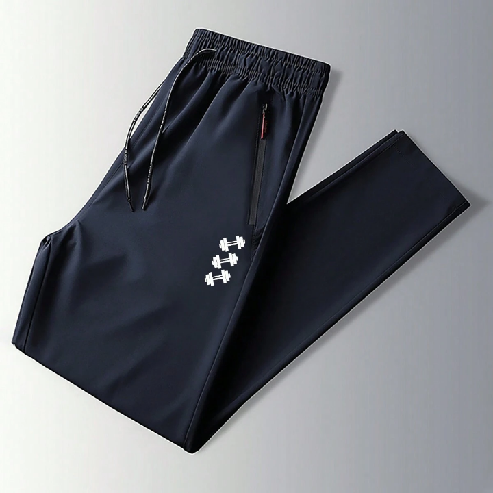 Men's Quick Dry Sports Pants With Ice Silk & Cargo Pocket For Summer