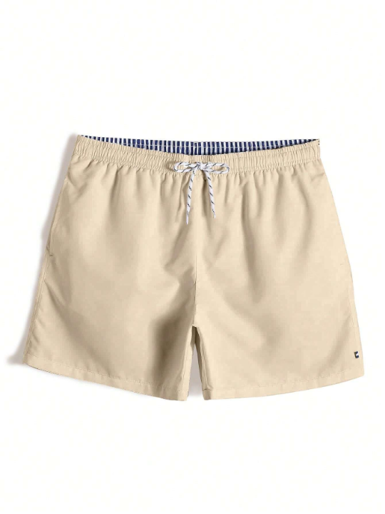 Manfinity Men's Drawstring Beach Shorts For Summer Holiday