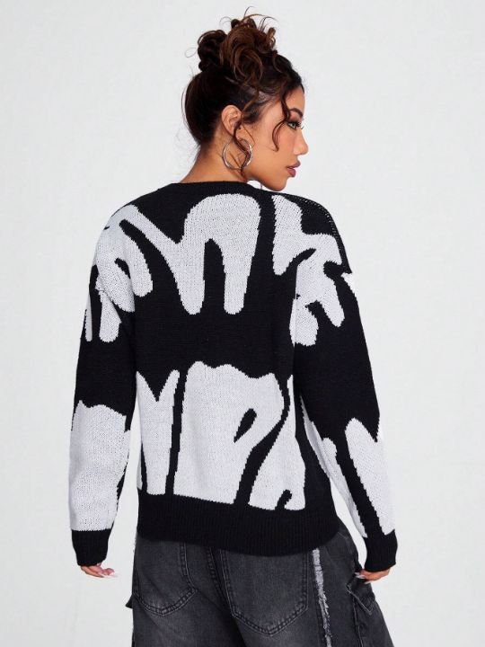 Coolane Sweater With Letter Pattern