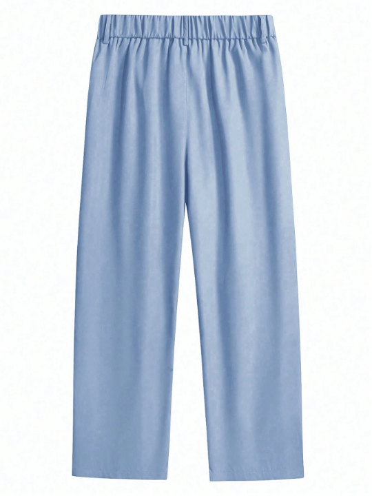 Manfinity Men's Wide Leg Trousers With Pleats And Slanted Pockets In Solid Color