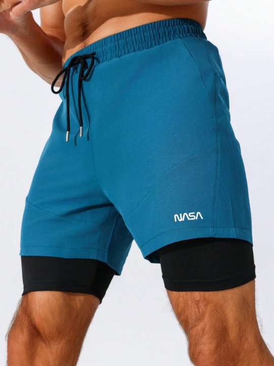 Fitness Men's Simple Printed Sports Shorts