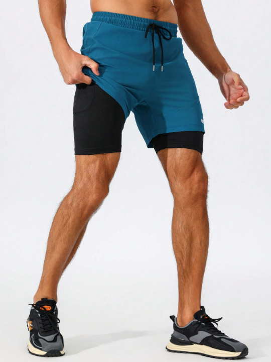 Fitness Men's Simple Printed Sports Shorts