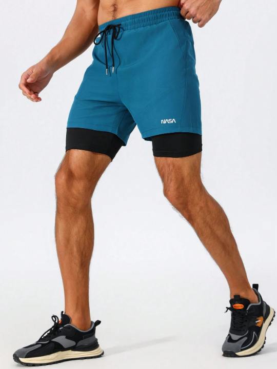 Fitness Men's Simple Printed Sports Shorts