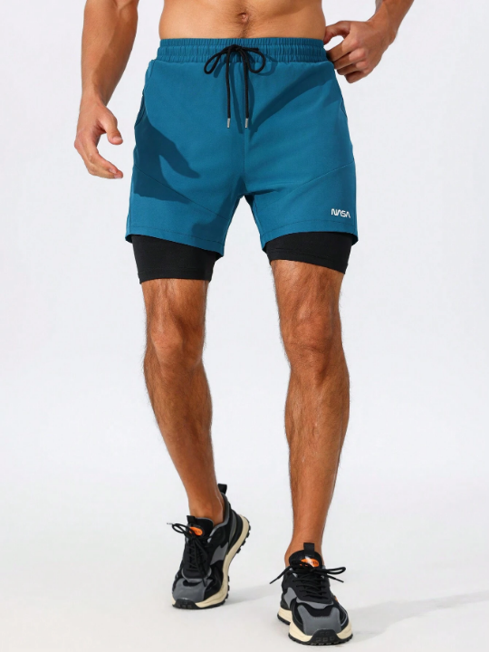 Fitness Men's Simple Printed Sports Shorts