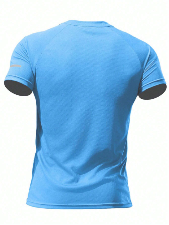 3pcs/Set Men's Casual Sports T-Shirt For Training, Running, Outdoors, With Quick Dry And High Elasticity Gym Clothes Men Basic T-Shirt