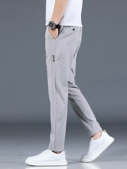 Men's Solid Color Slant Pockets Long Pants