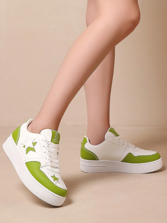 Spring/Autumn Fashionable Women's Thick-Soled Casual Shoes With Increased Height & Front Tie, Waterproof, Sports Shoes