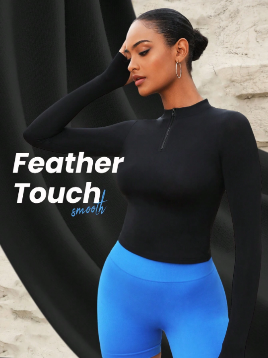 Leisure Women's Elegant Sexy Breathable Pullover Casual Streetwear Sports Zipper Slim Yoga Jacket