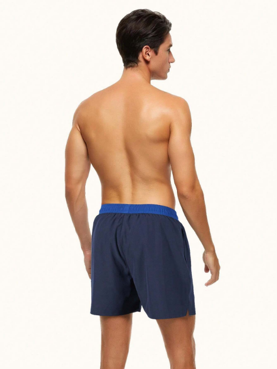 Manfinity Men's Drawstring Simple Beach Shorts