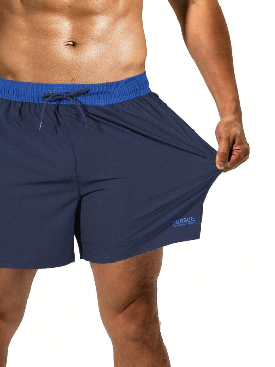 Manfinity Men's Drawstring Simple Beach Shorts