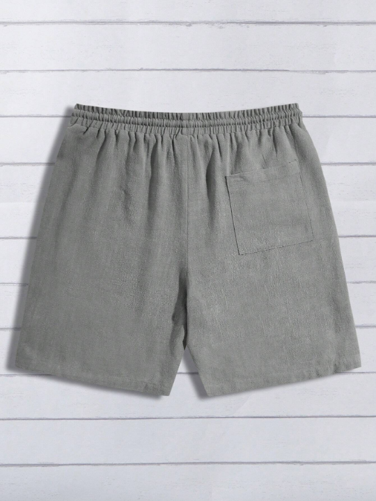 Manfinity Homme Men's Summer Green Woven Drawstring Waist Shorts