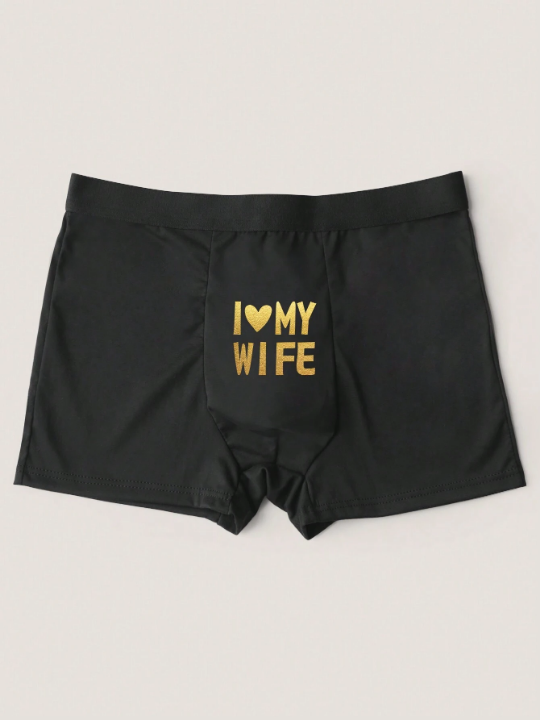 Men's Shorts Gold Pattern Creative Graphics Letter Print Thin Style Boxer Briefs Shorts Sexy High Stretch Breathable