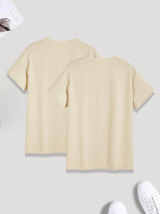 Manfinity Basics Men's Solid Color Short Sleeve T-Shirt