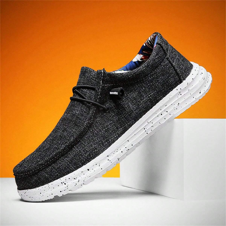 Men Slip-On Canvas Shoes, Lightweight And Breathable, Wide-Fitting Casual Shoes, Comfortable Sport Shoes, Fashionable And Versatile Running Shoes, Driving Shoes