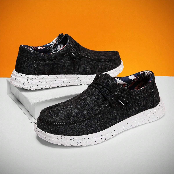 Men Slip-On Canvas Shoes, Lightweight And Breathable, Wide-Fitting Casual Shoes, Comfortable Sport Shoes, Fashionable And Versatile Running Shoes, Driving Shoes