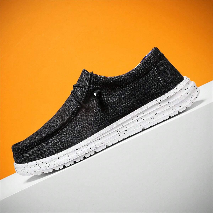 Men Slip-On Canvas Shoes, Lightweight And Breathable, Wide-Fitting Casual Shoes, Comfortable Sport Shoes, Fashionable And Versatile Running Shoes, Driving Shoes