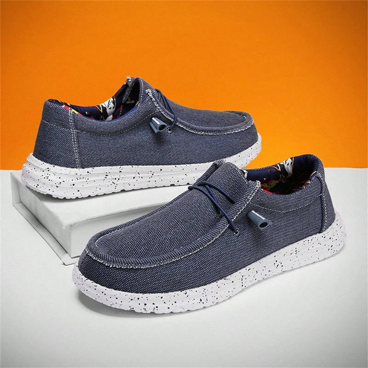 Men's Slip-On Canvas Shoes, Breathable, Lightweight, Wide Width, Comfortable, Trendy, Versatile, Running, Driving, Casual Shoes, Big Size