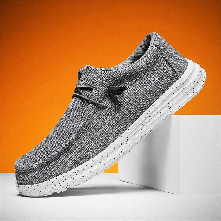 Men's Slip-On Canvas Shoes, Breathable, Wide-Fit, Comfortable Sports Shoes, Mesh Shoes, Trendy And Versatile, Ideal For Running, Driving