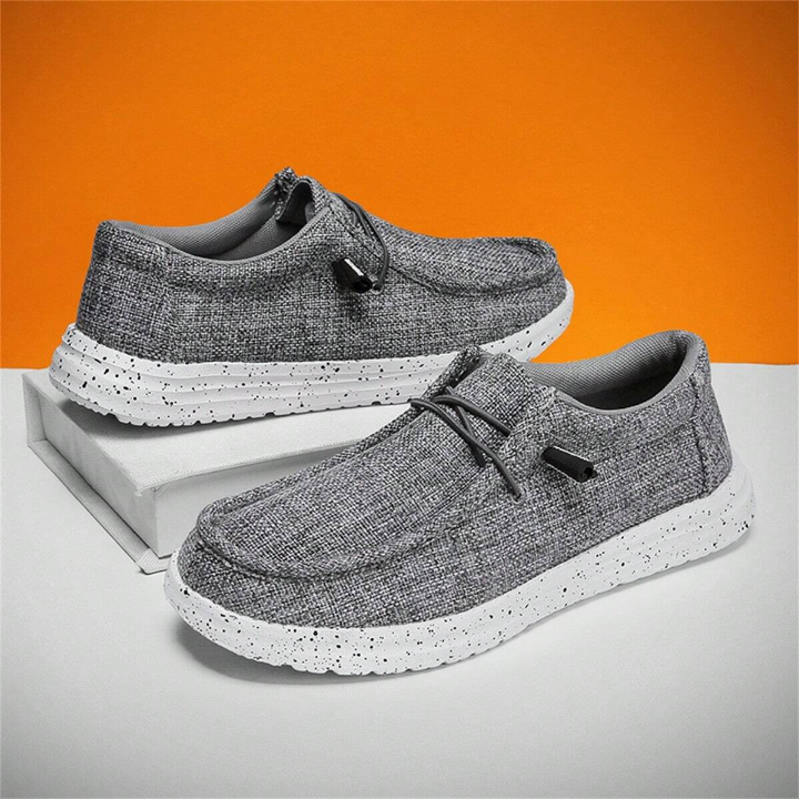 Men's Slip-On Canvas Shoes, Breathable, Wide-Fit, Comfortable Sports Shoes, Mesh Shoes, Trendy And Versatile, Ideal For Running, Driving