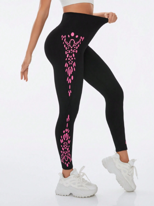 Ladies' Printed Simple Sports Leggings