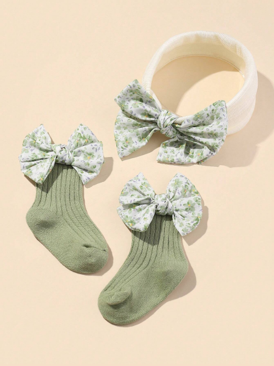 2pcs/Set Baby Hair Accessories And Socks