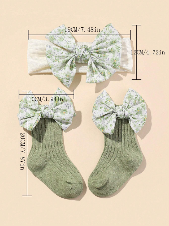 2pcs/Set Baby Hair Accessories And Socks