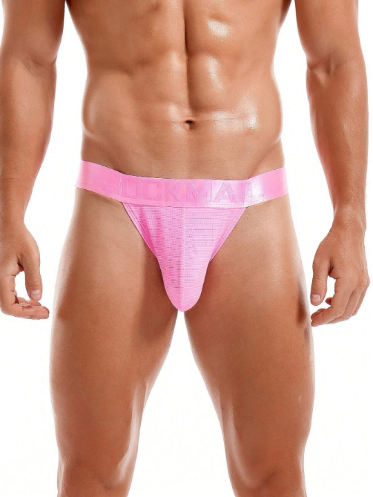 1pc Men's Triangle High-Cut Mesh Breathable Sport Fitness Underwear