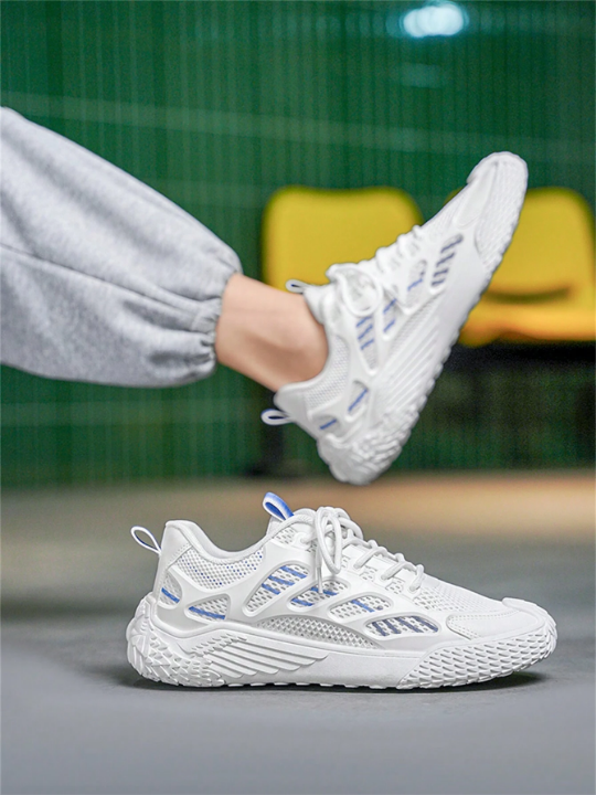 2024 Men's Shoes Mesh Casual Breathable Shoes Versatile Men's Sports Trendy Shoes Mesh Multi-Color White Shoes Walking Shoes Hollow Sports Shoes Men's Running Shoes