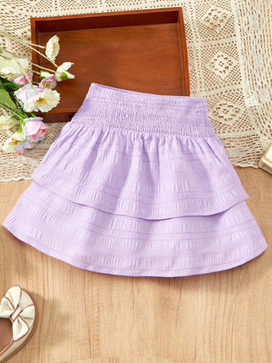 Girls' (Big) Purple Simple A-Line Skirt