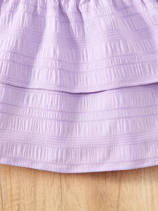 Girls' (Big) Purple Simple A-Line Skirt