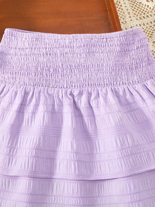 Girls' (Big) Purple Simple A-Line Skirt