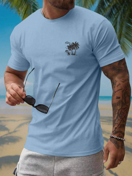 Manfinity RSRT Men Tropical Print Tee