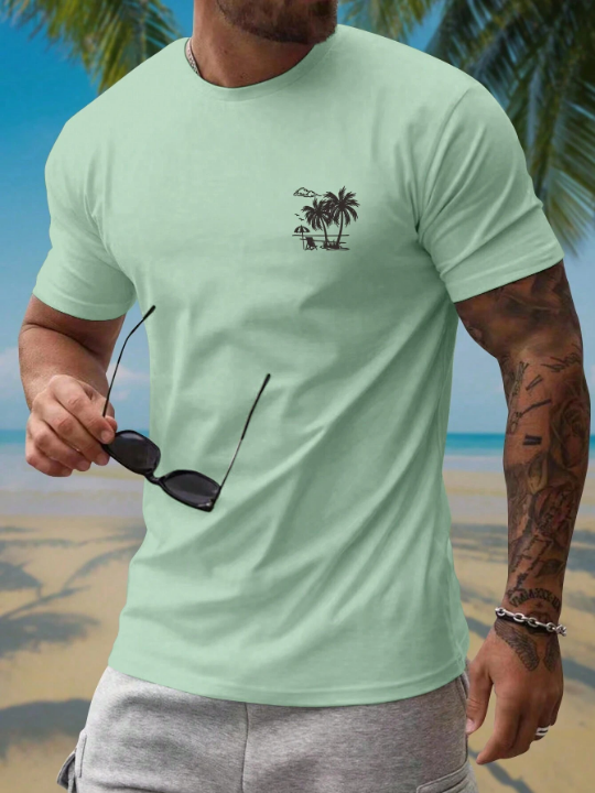 Manfinity RSRT Men Tropical Print Tee