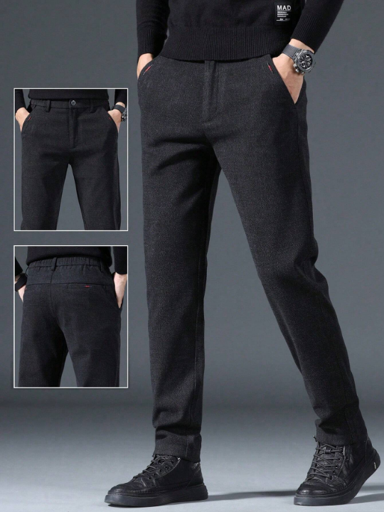 Men's Solid Color Straight Pants