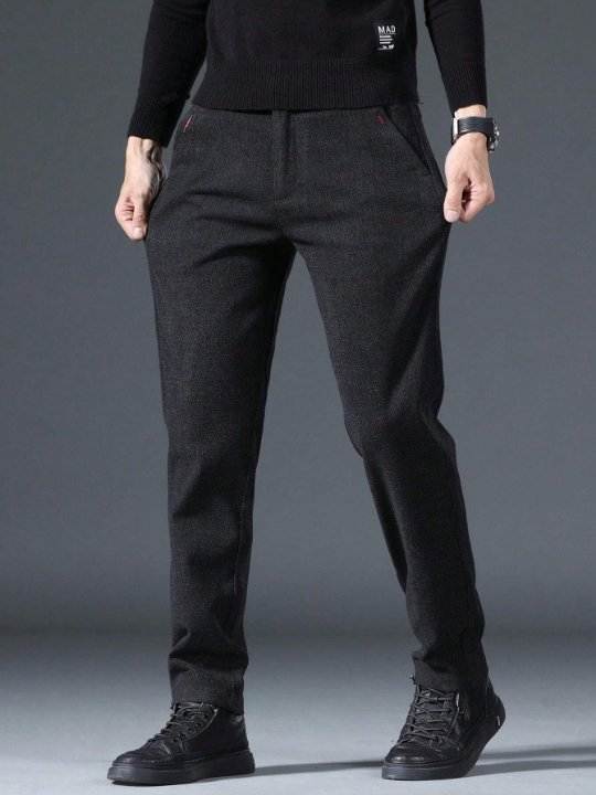 Men's Solid Color Straight Pants